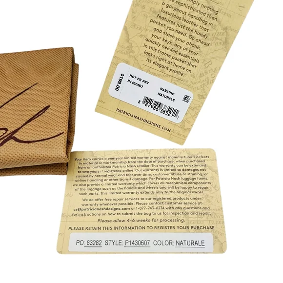 PATRICIA NASH Nazaire Framed Front Pocket Leather Crossbody - Picture 9 of 10